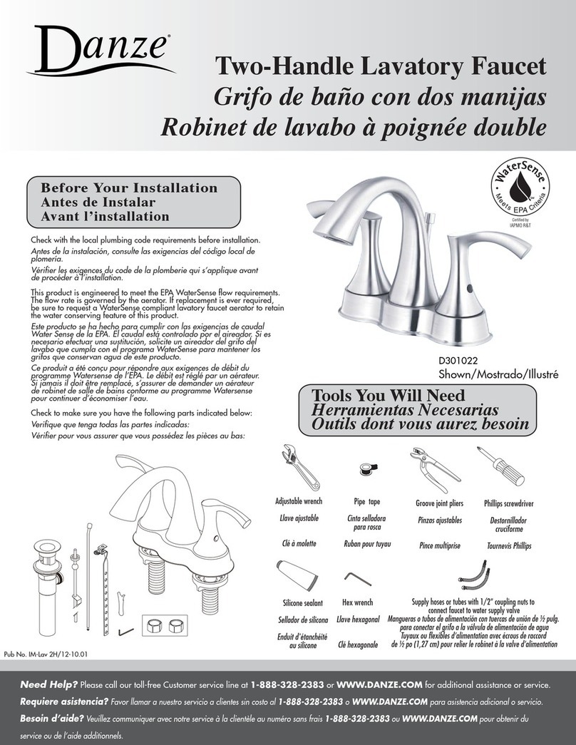 Danze D301022 quick guide