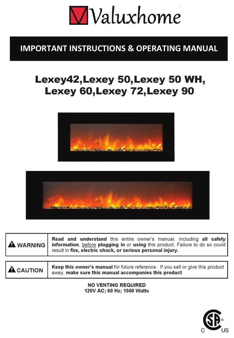 Valuxhome Lexey 42 Important instructions & operating manual Valuxhome Lexey 42 Important instructions & operating manual