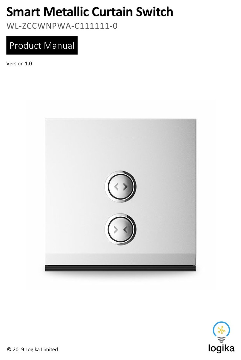 logika Smart Metallic Curtain Switch product manual