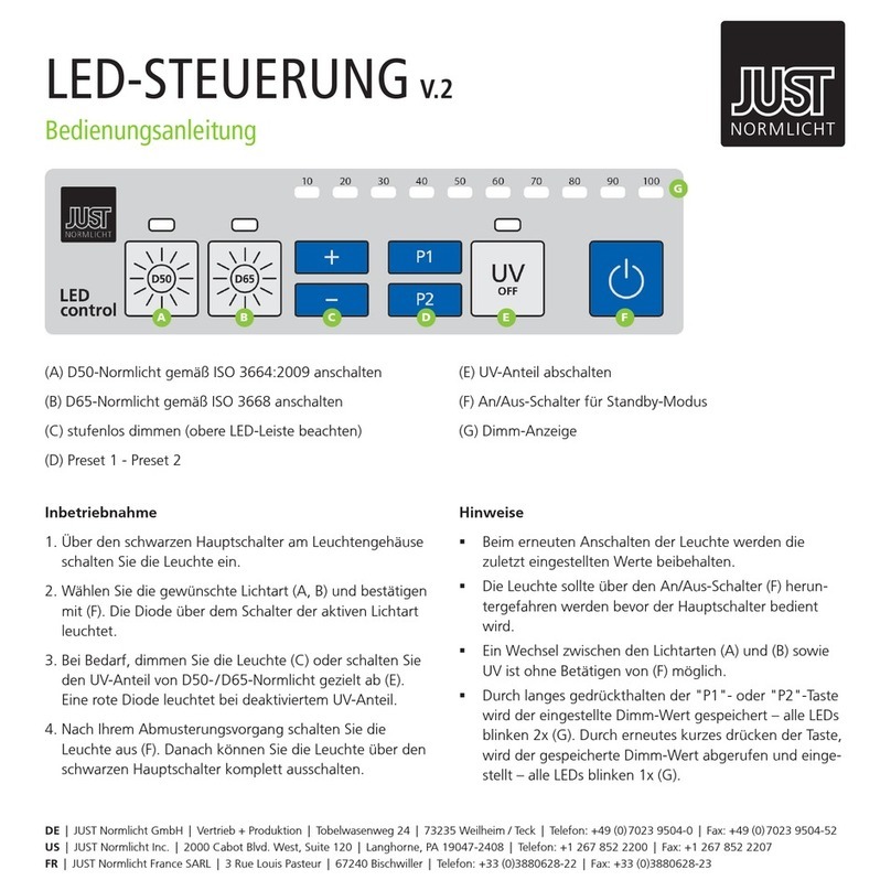 JUST NORMLICHT LED-CONTROL V.2 User manual