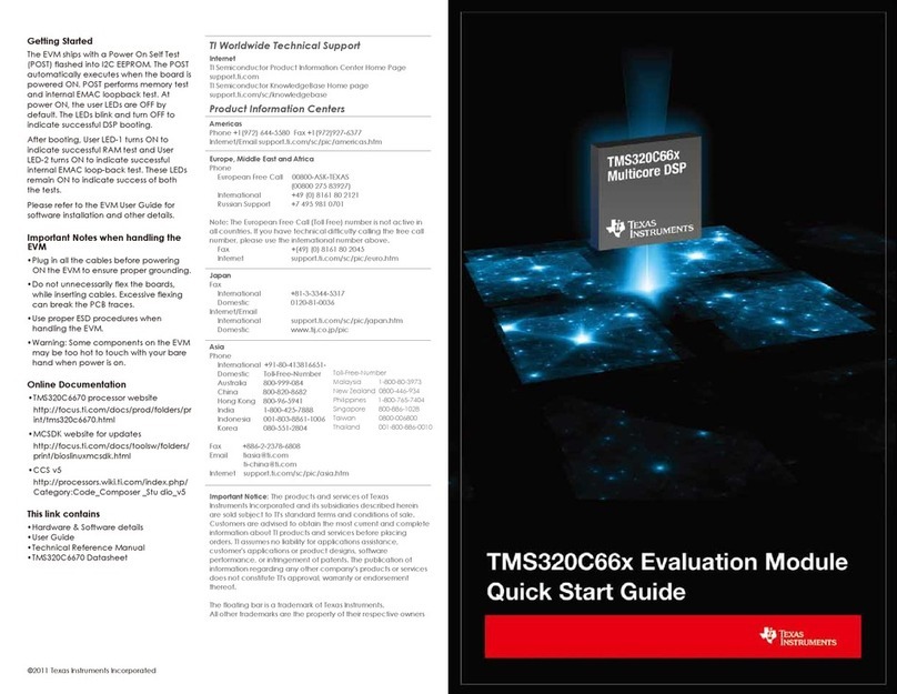 Texas Instruments TMS320C6670 quick start guide Texas Instruments TMS320C6670 quick start guide