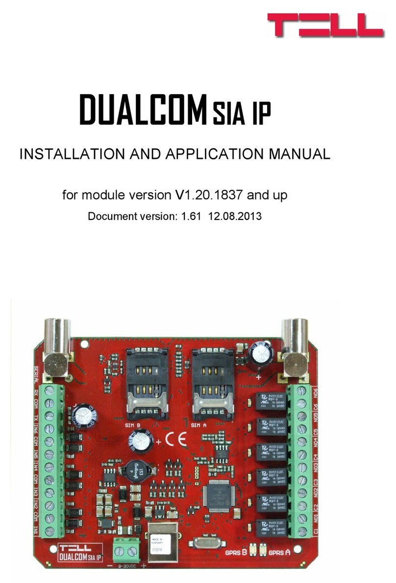 tell DUALCOM SIA IP Installation and application manual