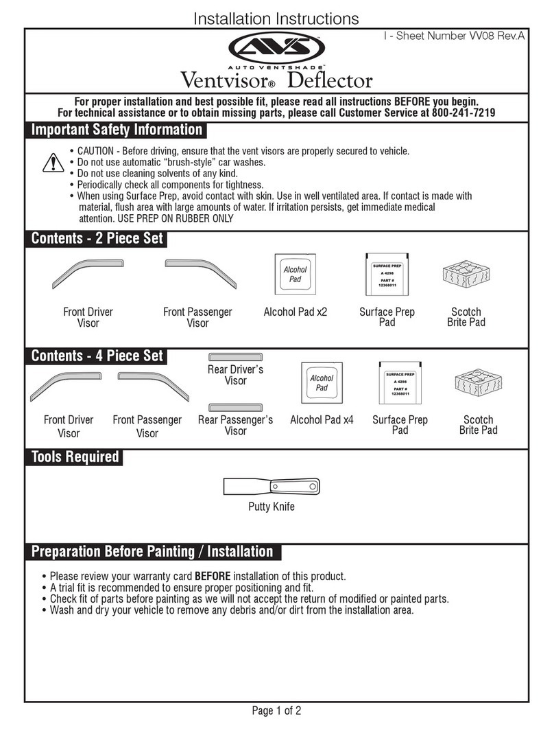 Lund AVS Ventvisor User manual