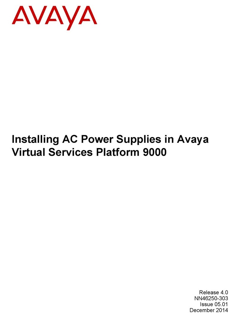 Avaya Virtual Services Platform 9010 User manual