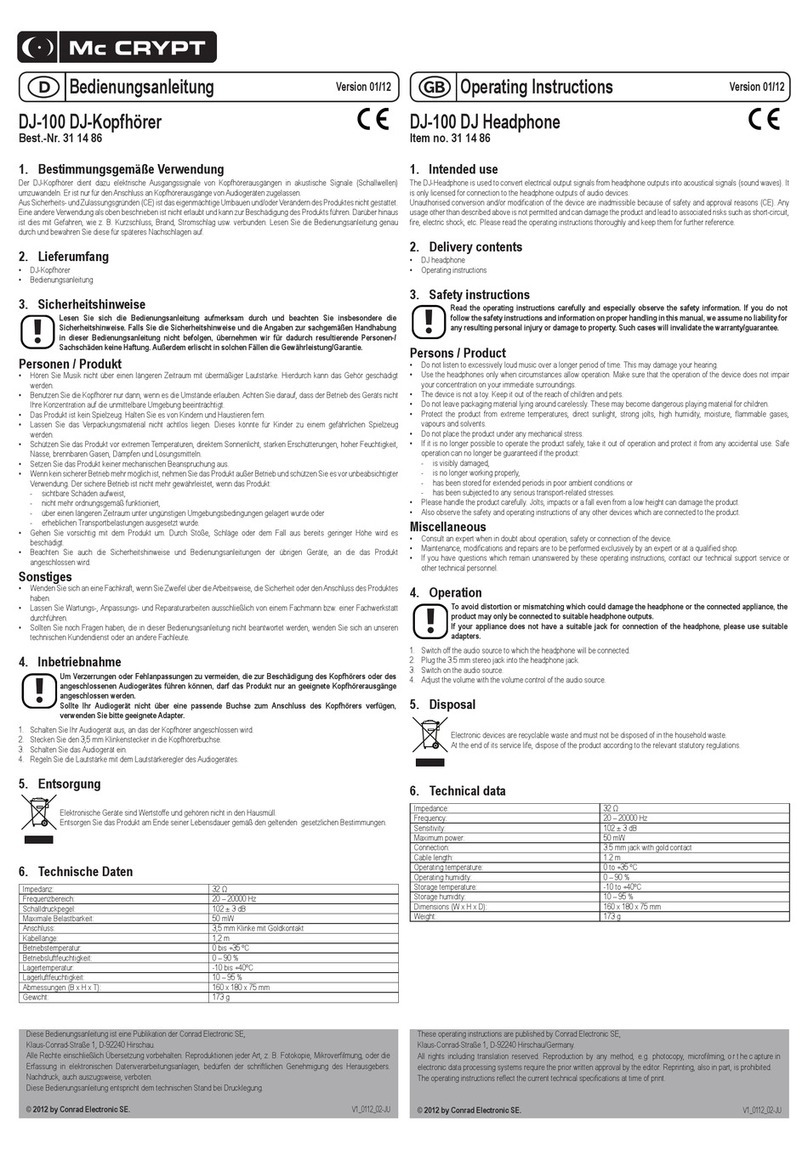 MC Crypt DJ-100 operating instructions MC Crypt DJ-100 operating instructions