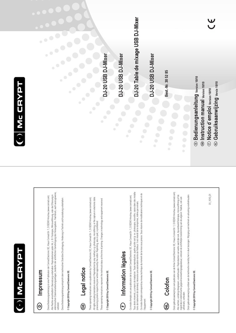 MC Crypt DJ-20 User manual