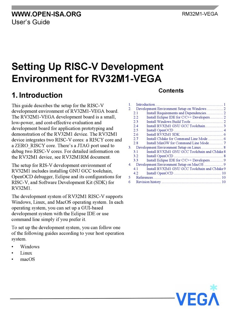 Vega RV32M1-VEGA user guide