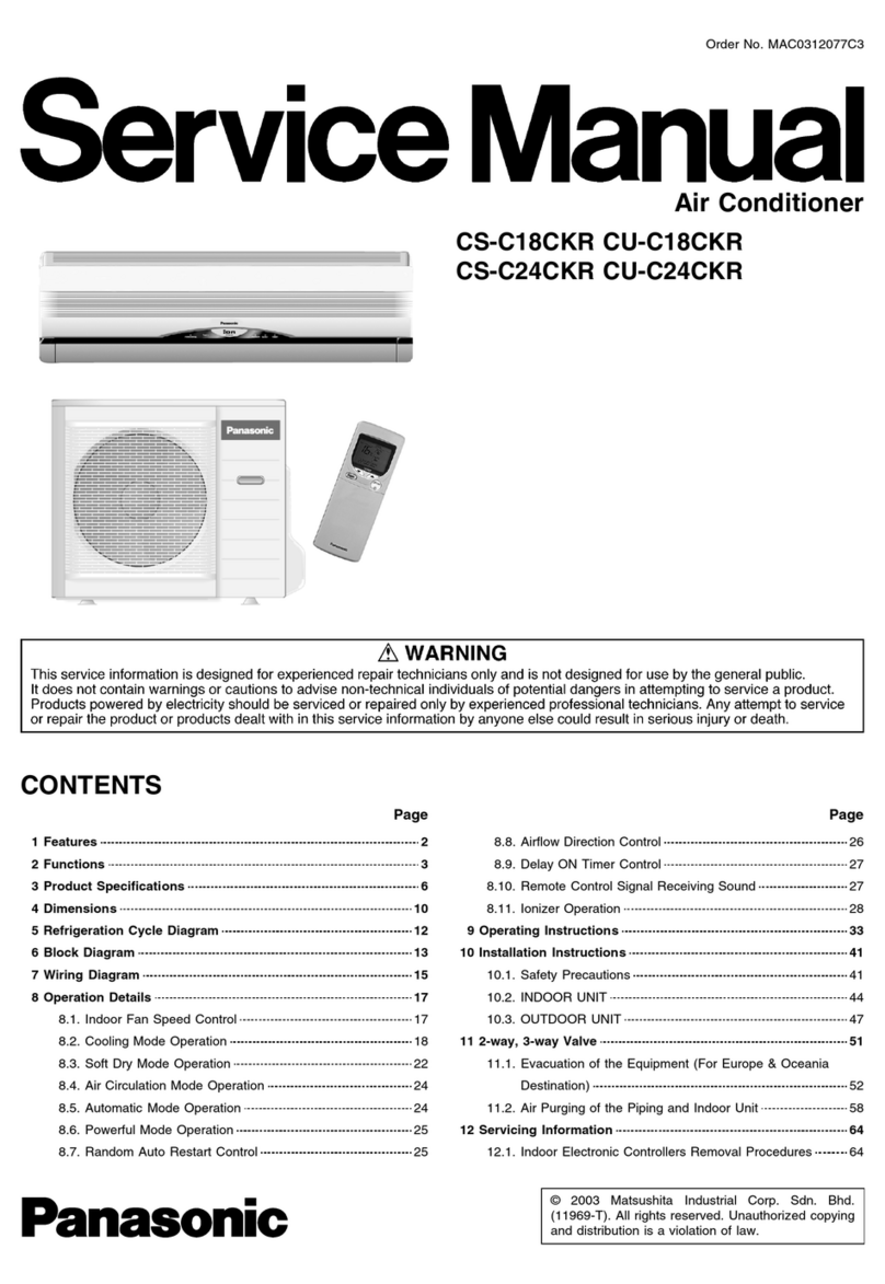 Panasonic CS-C18CKR User manual