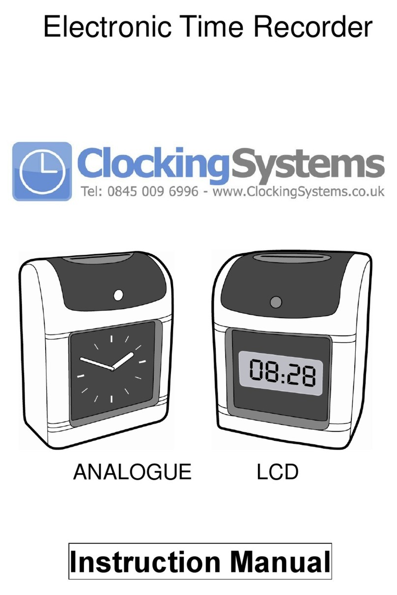 Clocking Systems ANALOGUE instruction manual