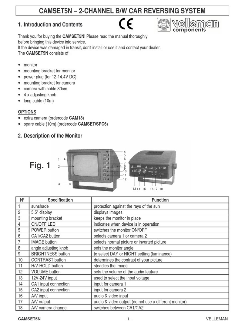 Velleman CAMSET5N manual