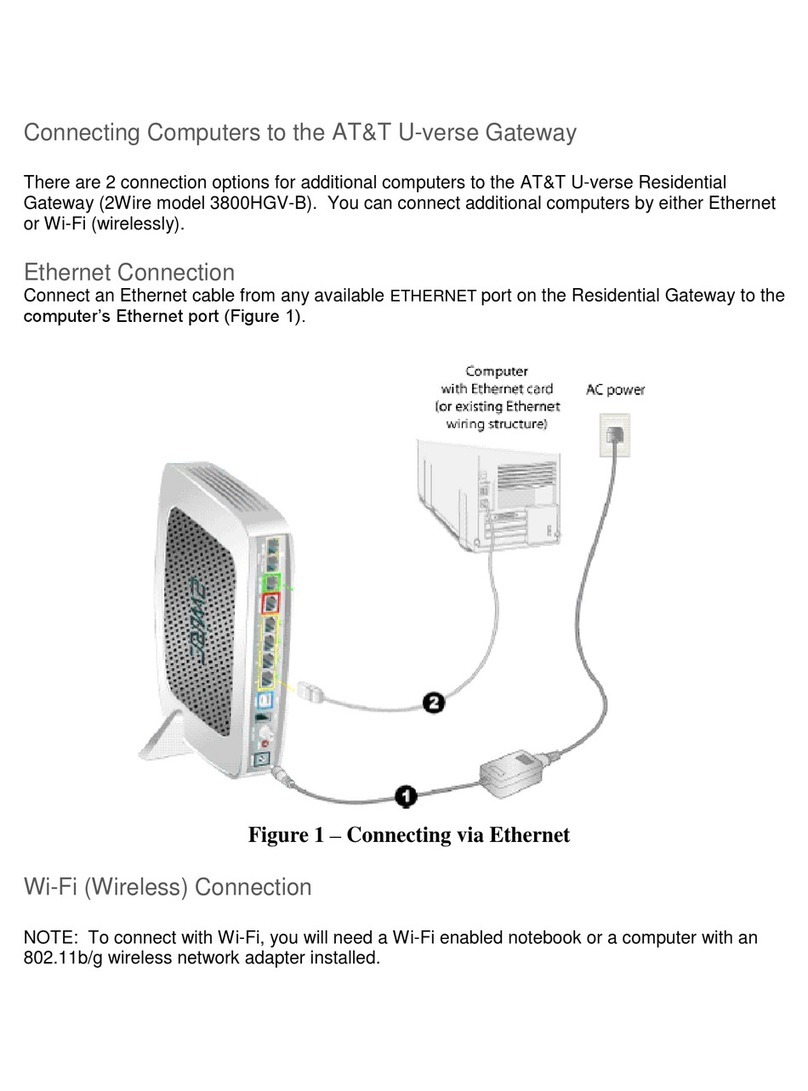 AT&T U-verse 3800HGV-B quick start guide