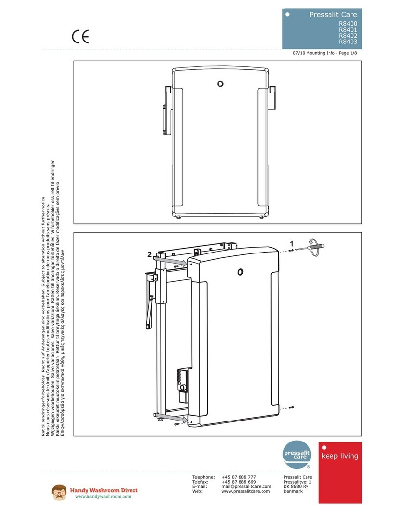 Pressalit Care R8400 User manual