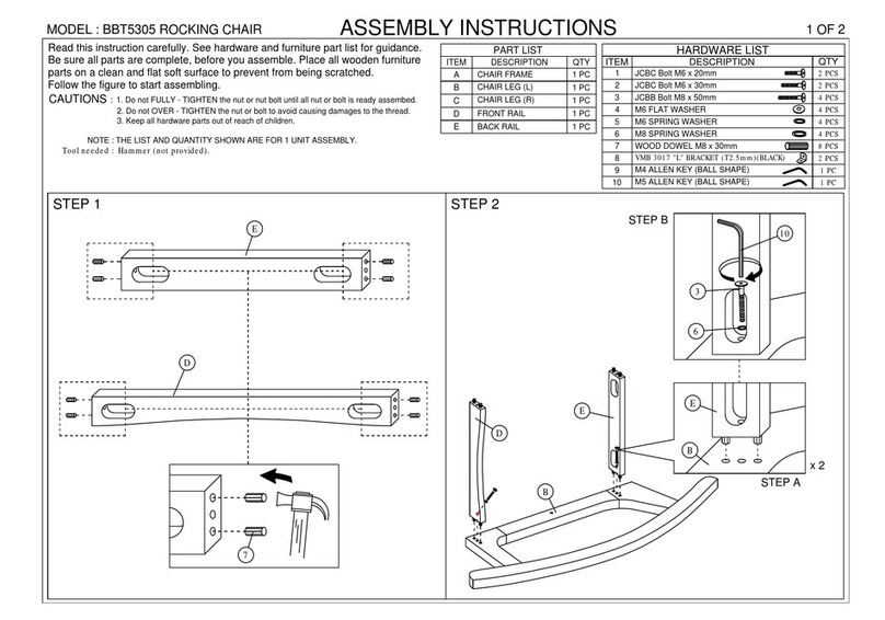Wholesale Interiors BBT5305 Assembly instructions