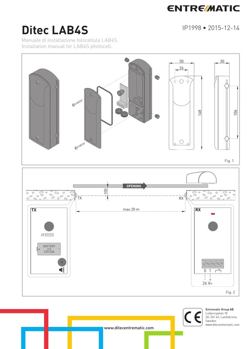 Entrematic Ditec LAB4S installation manual Entrematic Ditec LAB4S installation manual