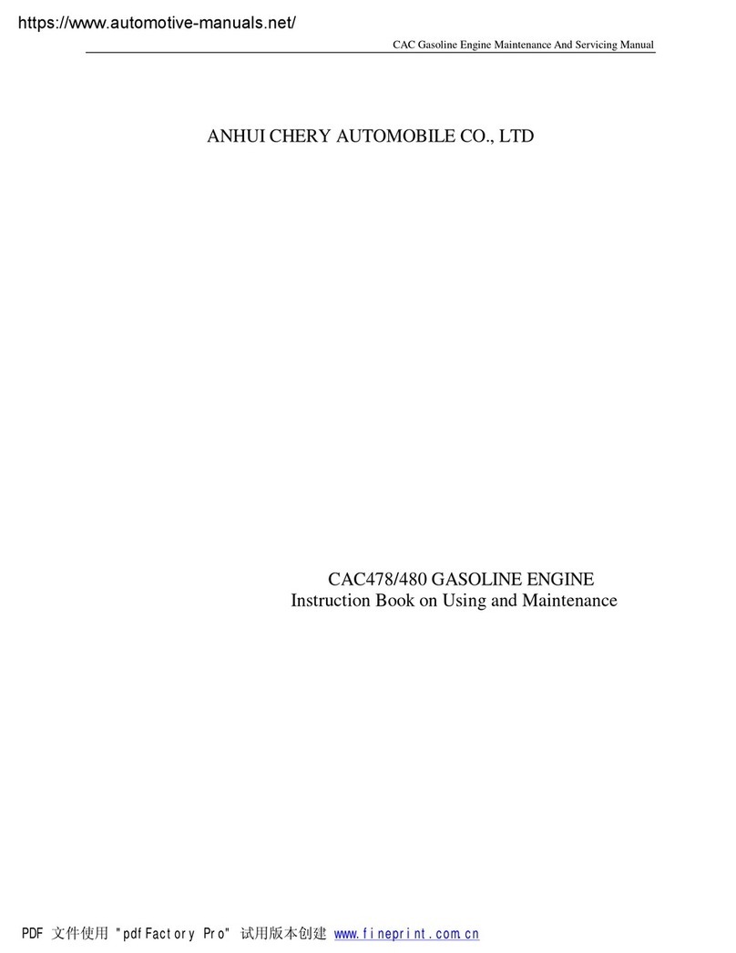 Anhui Chery Automobile CAC478 User manual