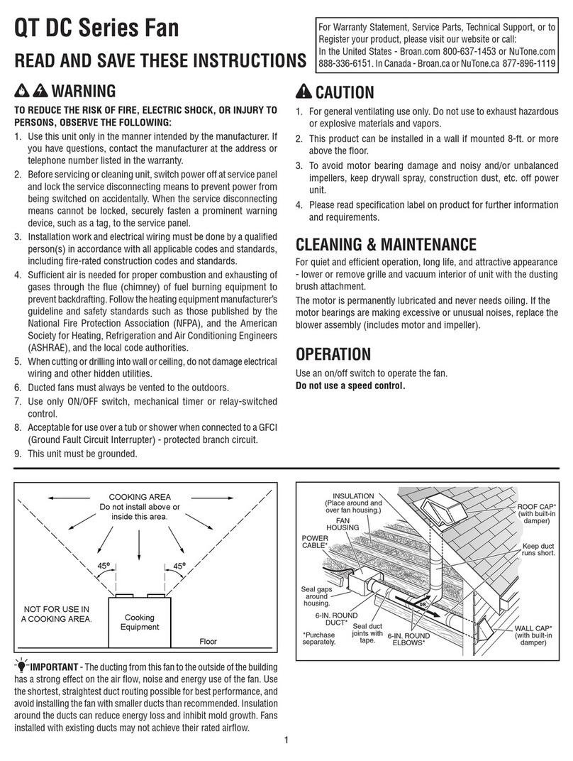 Broan QT DC Series User manual