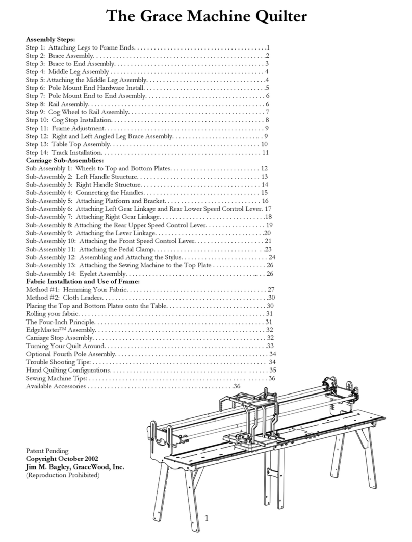 Grace Machine Quilter User manual