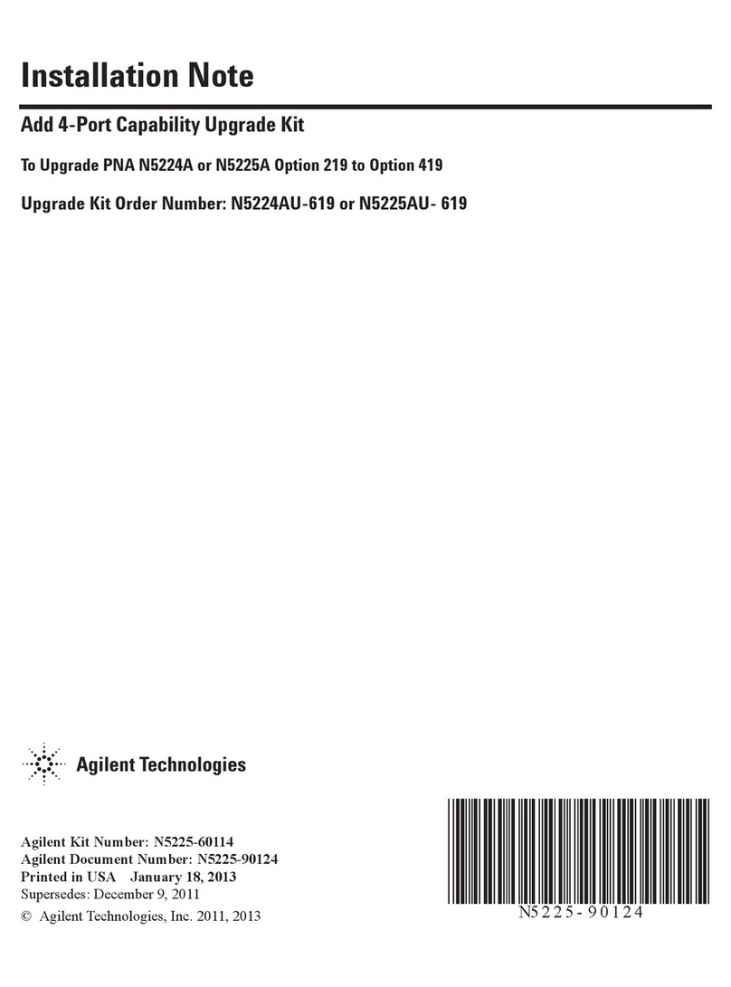 Agilent Technologies N5225-60114 Installation and operation manual Agilent Technologies N5225-60114 Installation and operation manual