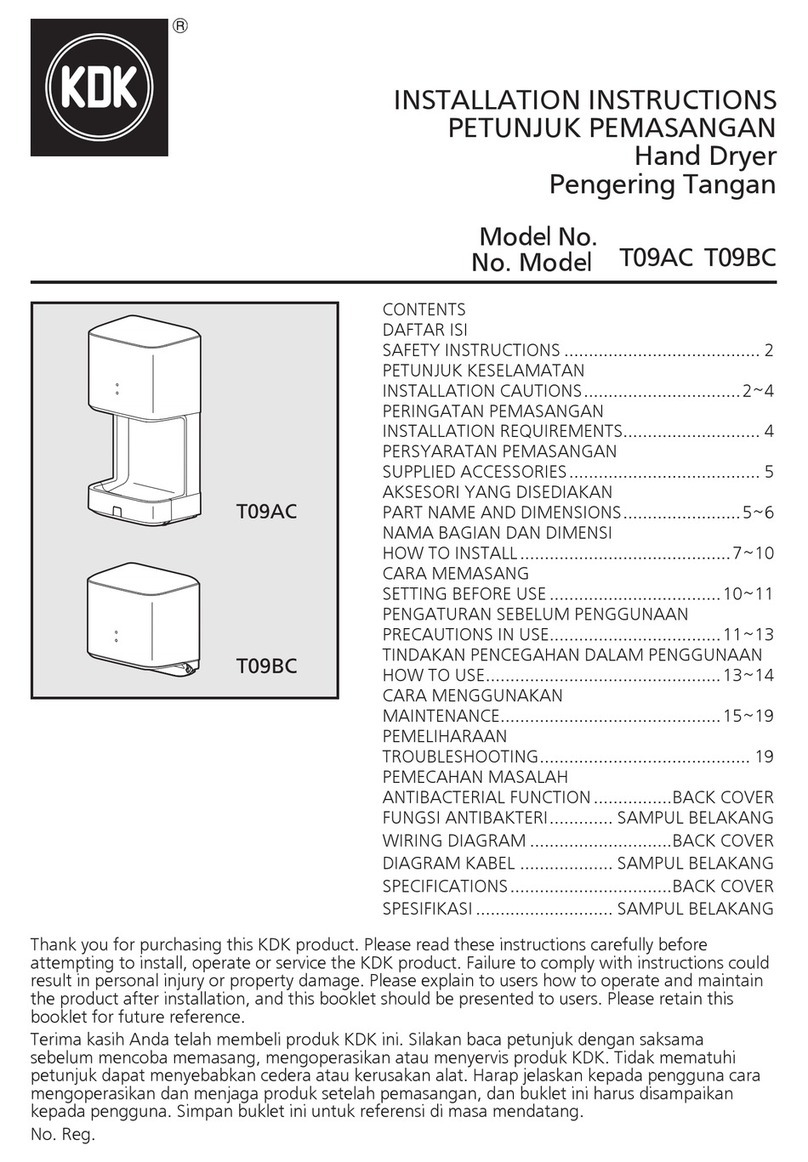 KDK T09AC installation instructions