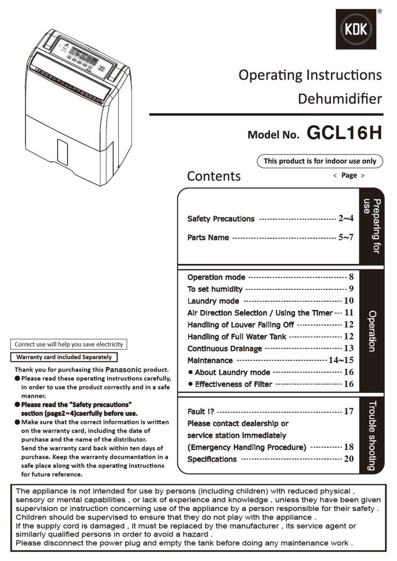 KDK GCL16H operating instructions
