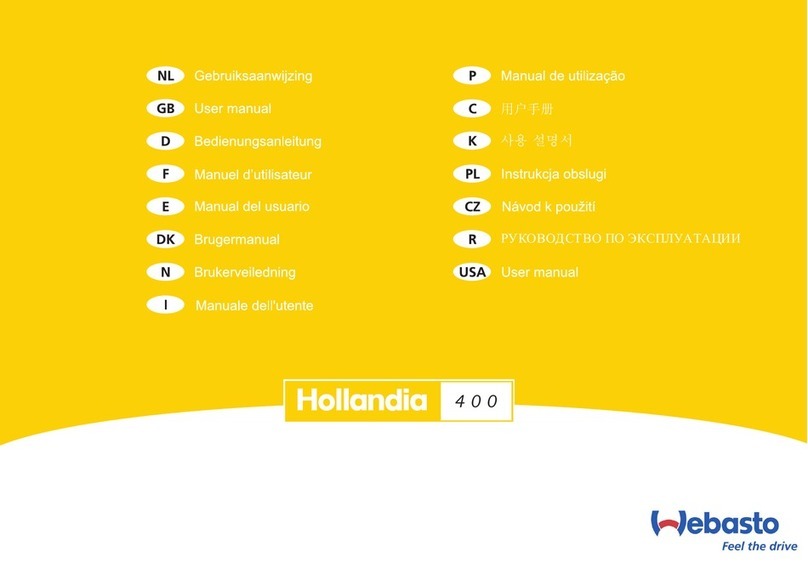 Webasto Hollandia 400 Series User manual