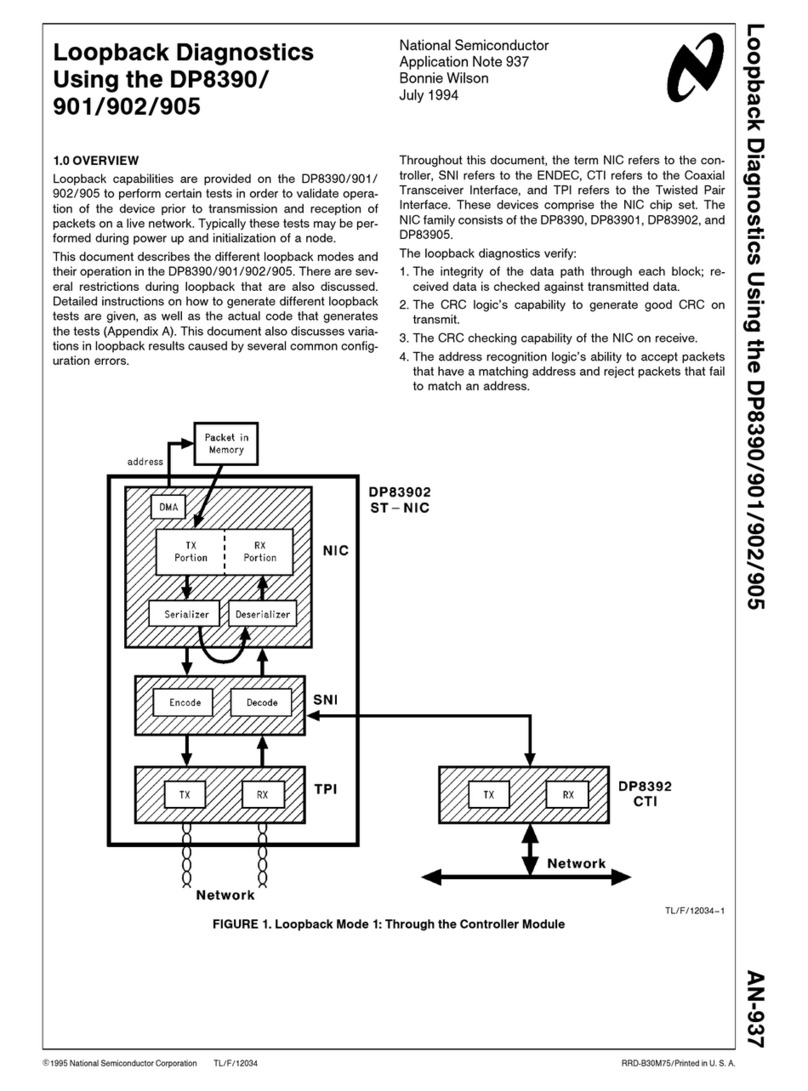 National Semiconductor DP8390 manual