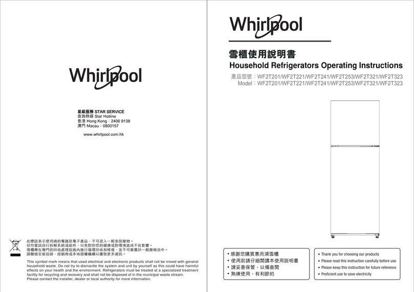 Whirlpool WF2T201 operating instructions
