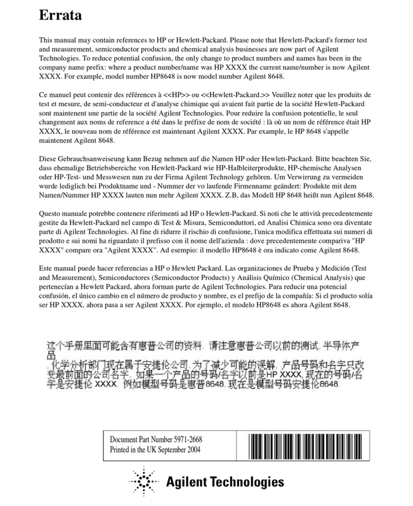 Agilent Technologies E4417A User manual