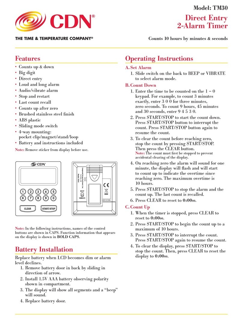 CDN TM30 operating instructions