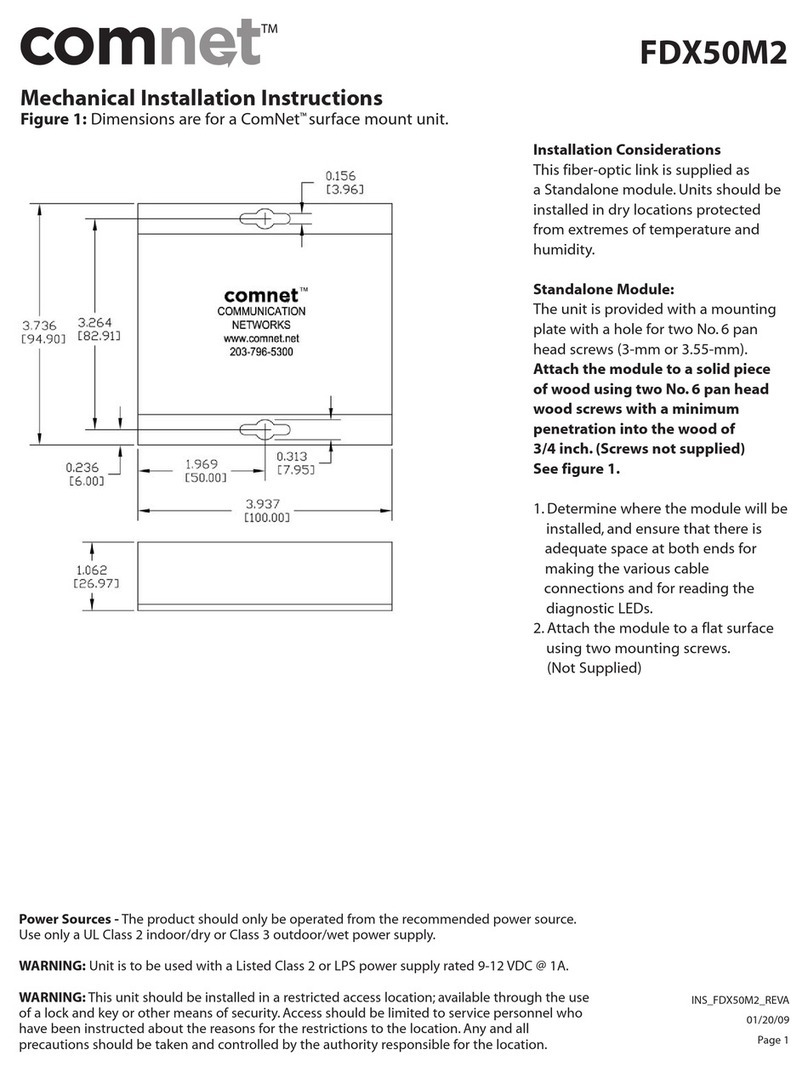 Comnet FDX50M2 User manual