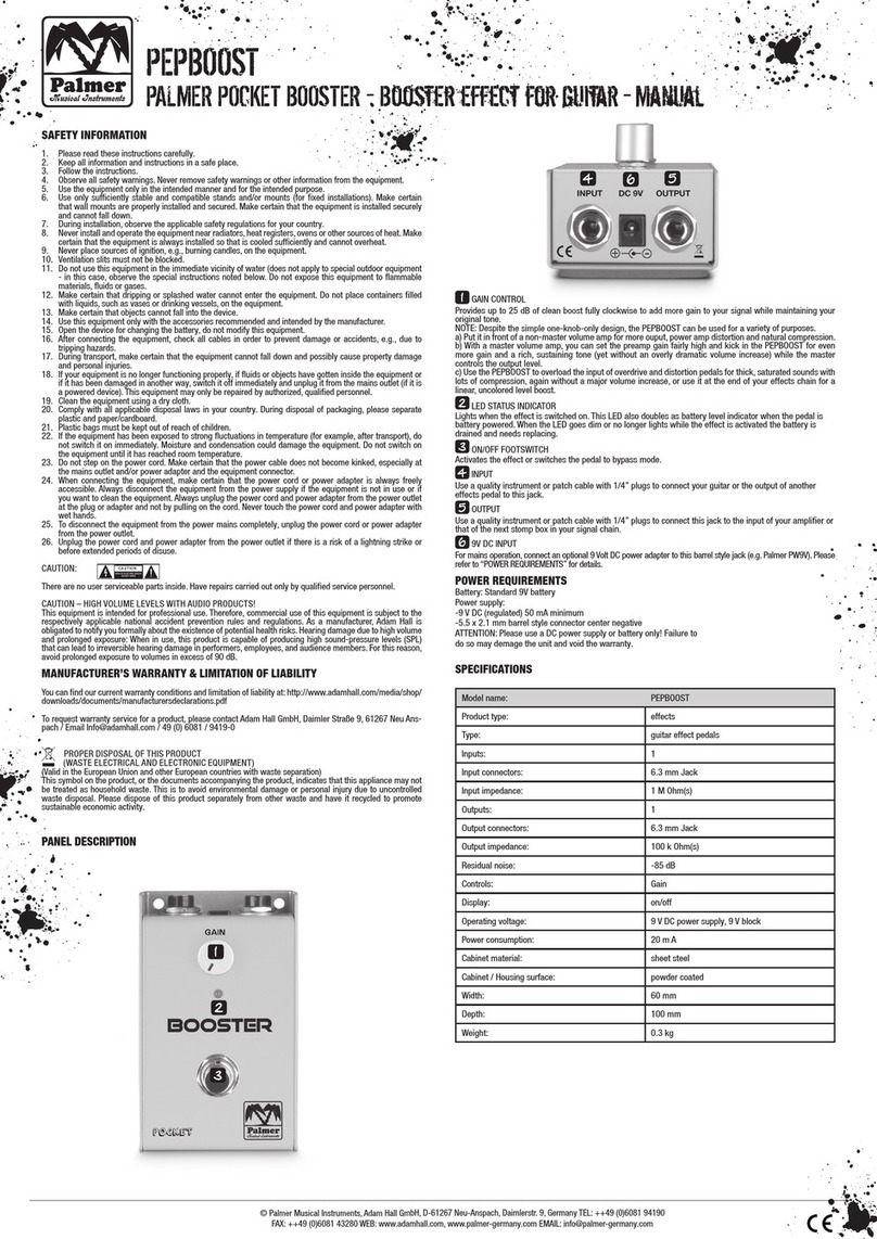 Palmer PEPBOOST manual