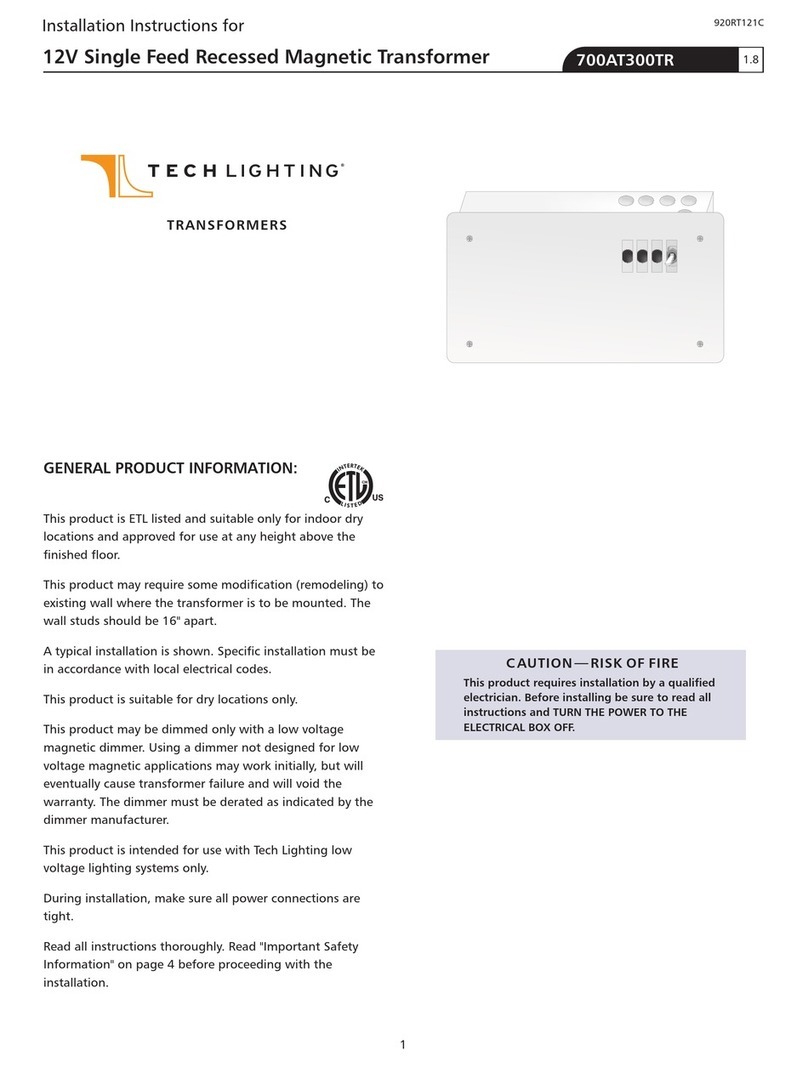 TECHLIGHTING 700AT300TR installation instructions