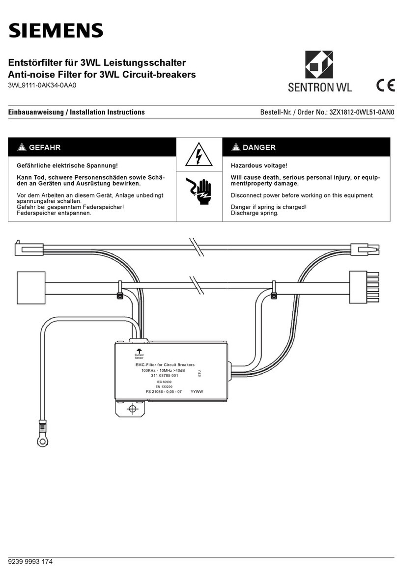 Siemens SENTRON 3WL User manual