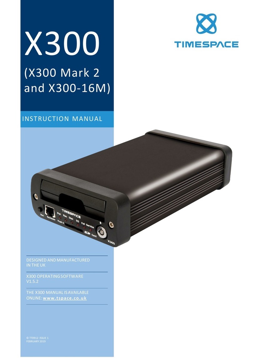 Timespace X300 Series instruction manual