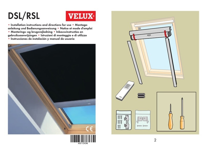 Velux RSL Installation instructions and directions for use