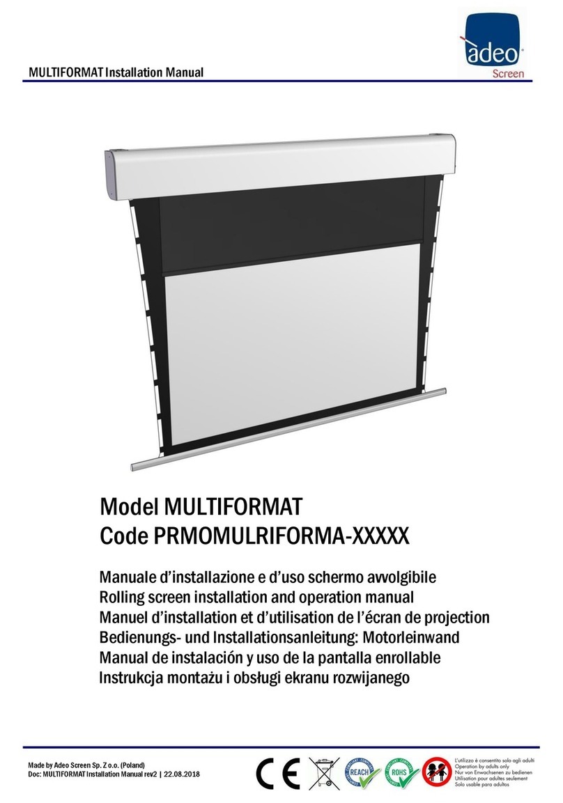 ADEO SCREEN MULTIFORMAT Installation and operation manual ADEO SCREEN MULTIFORMAT Installation and operation manual