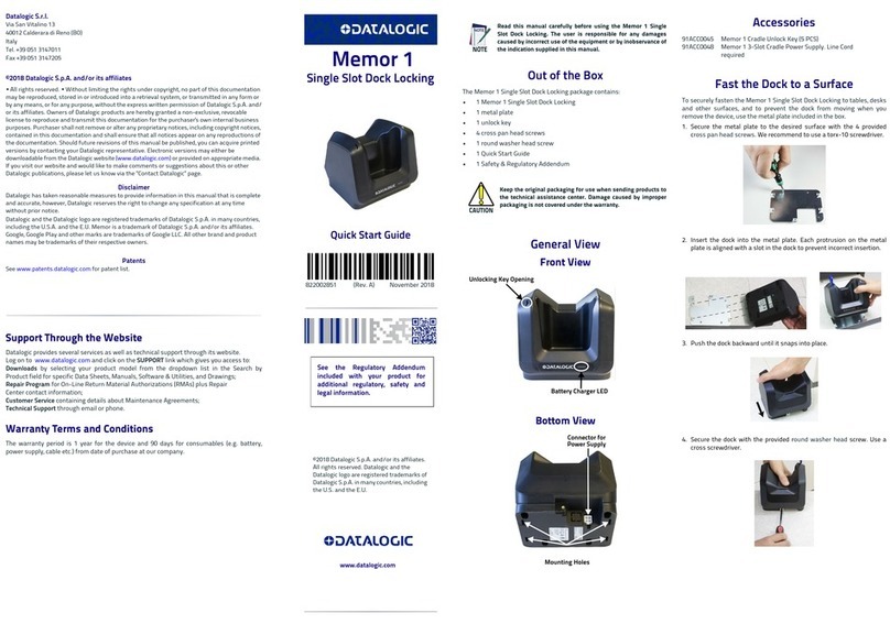 Datalogic Memor 1 quick start guide