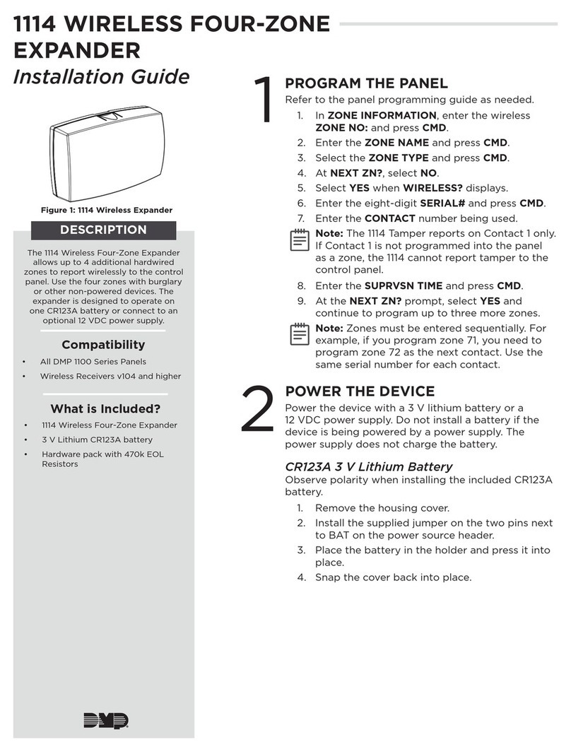 DMP Electronics 1114 installation guide