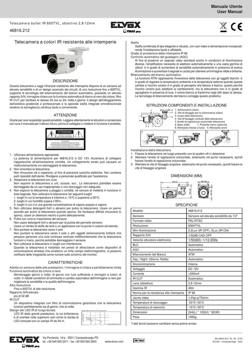 Vimar ELVOX 46816.212 User manual