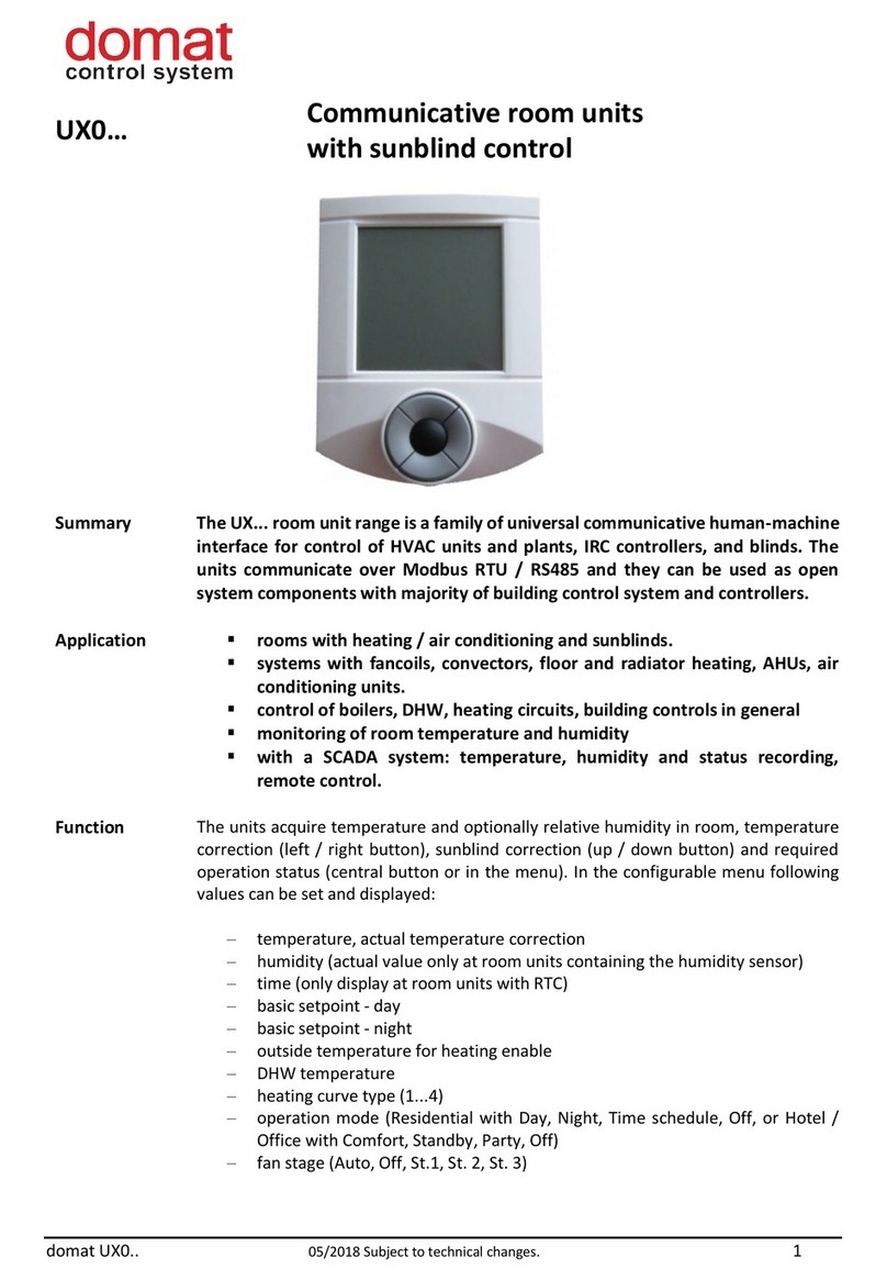 domat UX0 Series manual