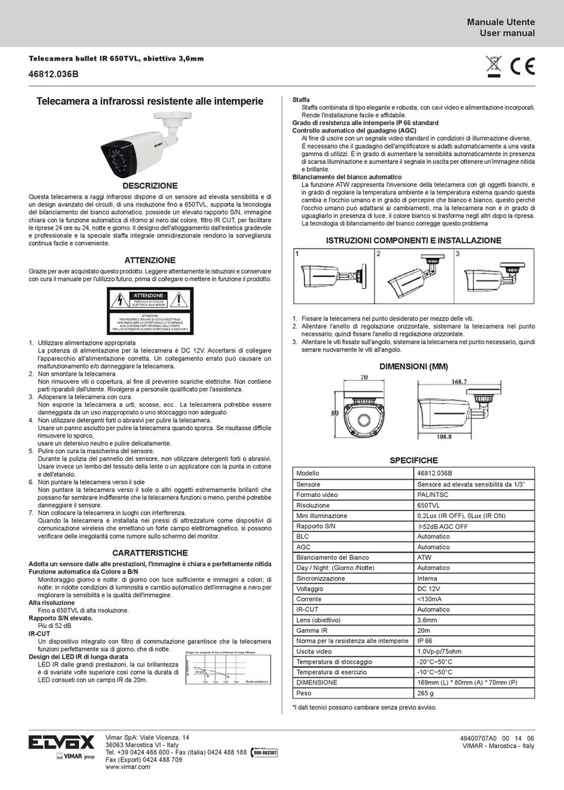 Vimar ELVOX 46812.036B User manual