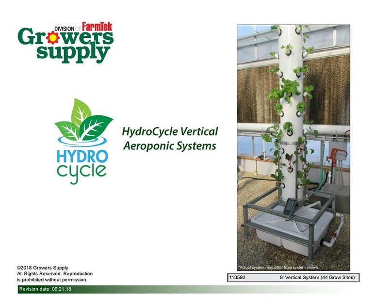 FarmTek Growers Supply HydroCycle Vertical Aeroponic... Important information