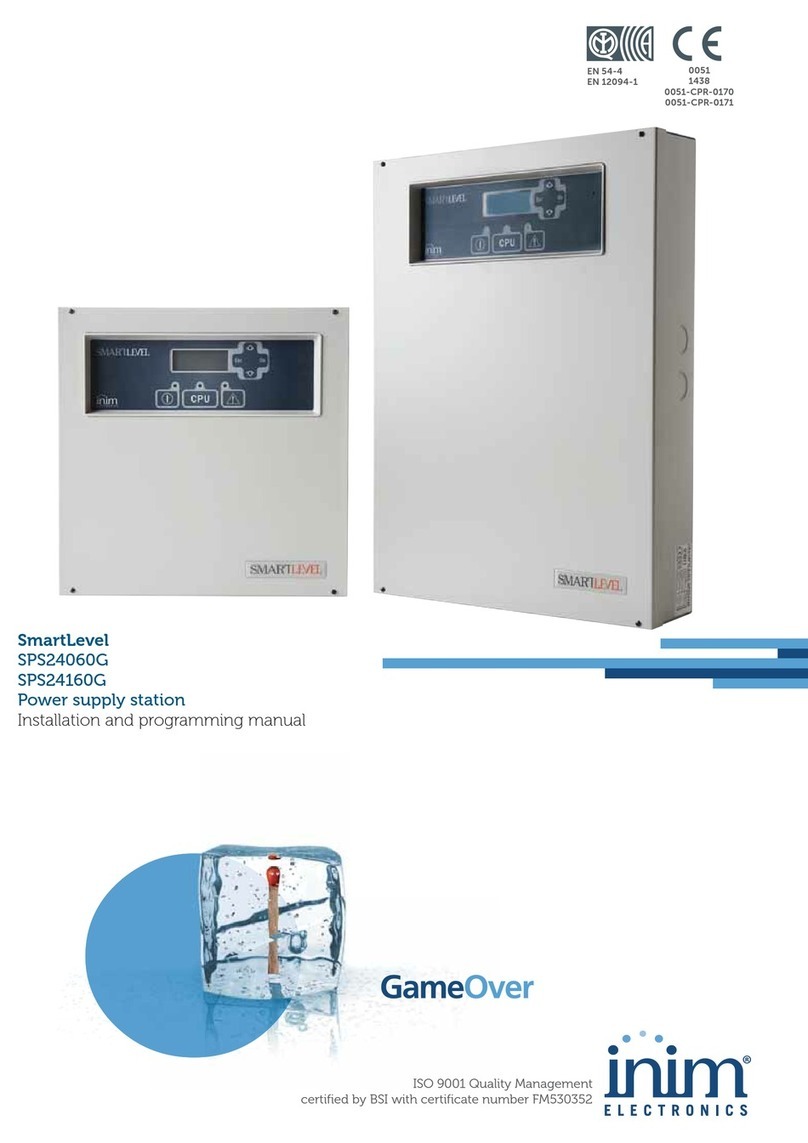 INIM SmartLevel SPS24060G Installation and programming manual