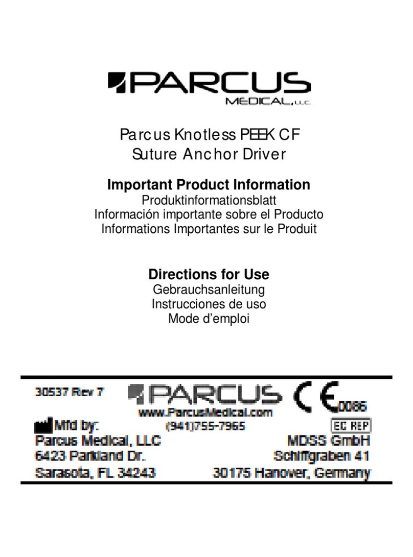 PARCUS MEDICAL Knotless PEEK CF Important product information