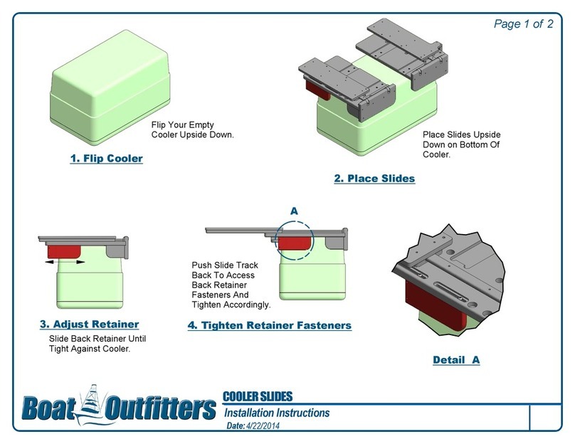 BOAT OUTFITTERS COOLER SLIDES installation instructions BOAT OUTFITTERS COOLER SLIDES installation instructions