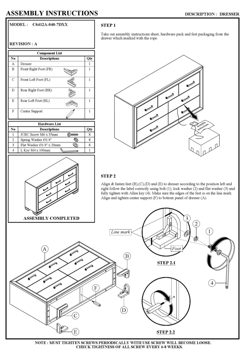 Wholesale Interiors C6412A-040-7D Series Assembly instructions