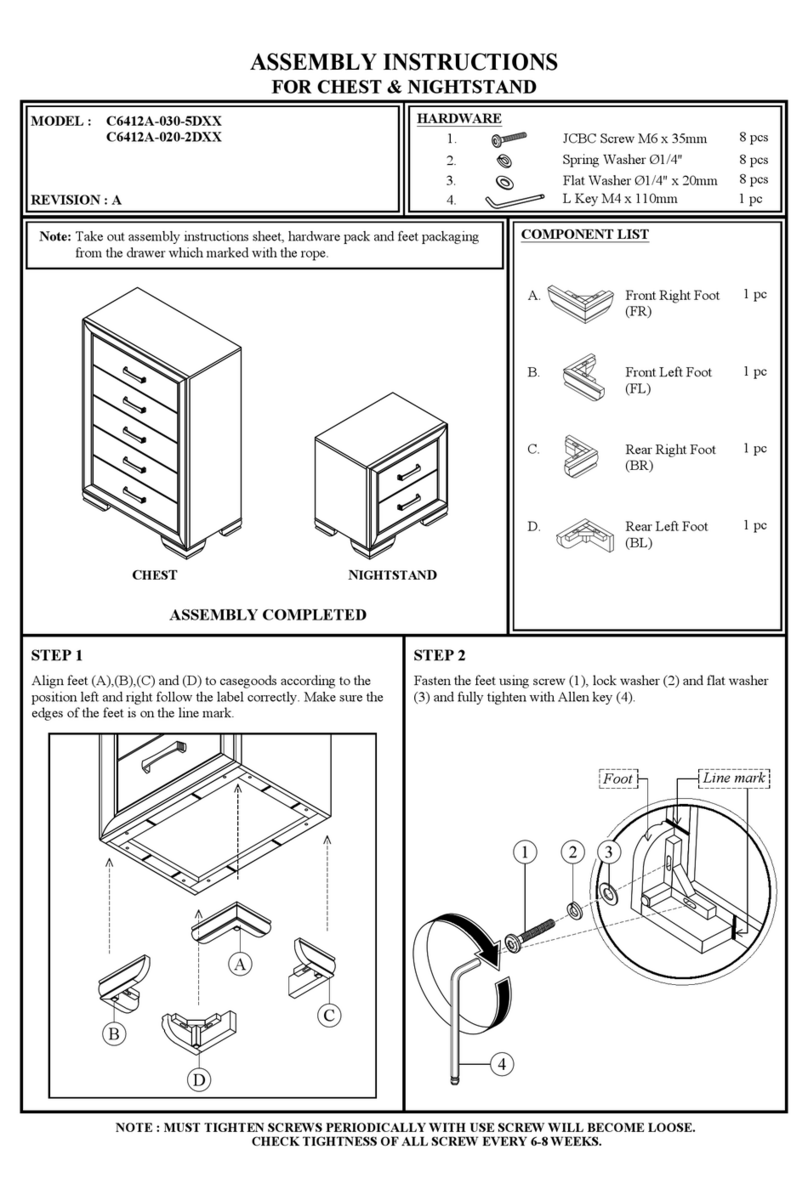 Wholesale Interiors C6412A-030-5D Series Assembly instructions Wholesale Interiors C6412A-030-5D Series Assembly instructions