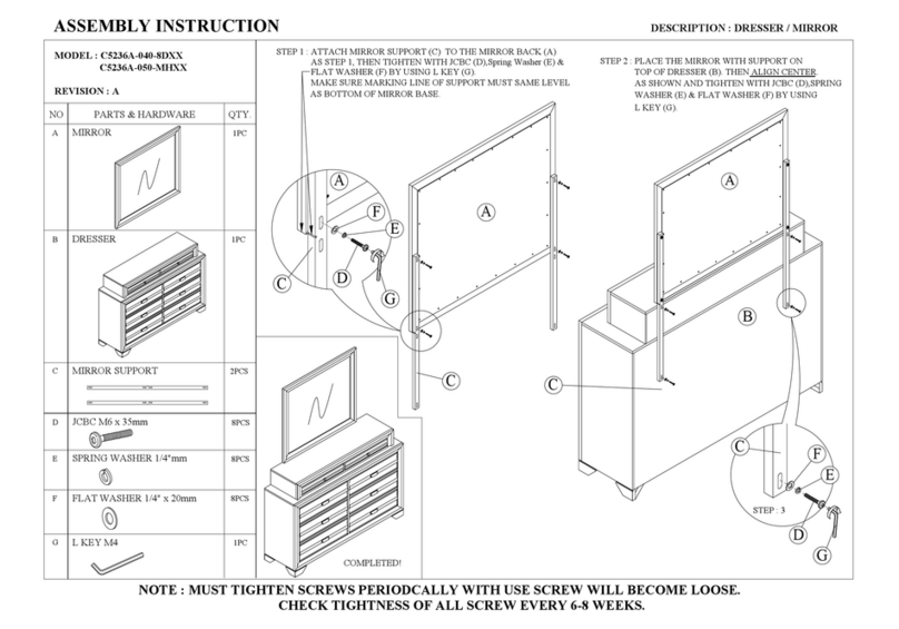 Wholesale Interiors C5236A-040-8D Series Assembly instructions