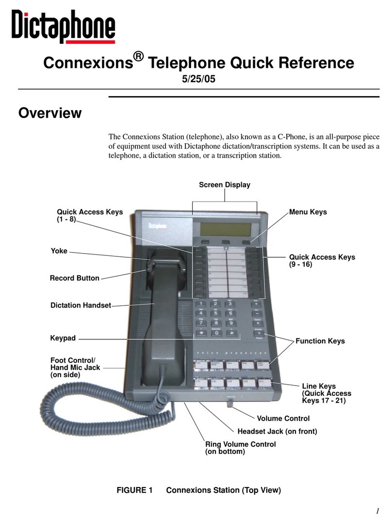 Dictaphone Connexions quick reference