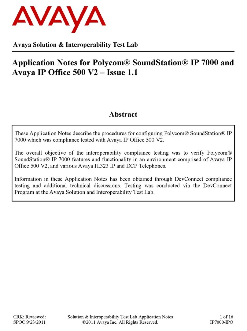 Avaya IP Office 500 V2 Application notes Avaya IP Office 500 V2 Application notes